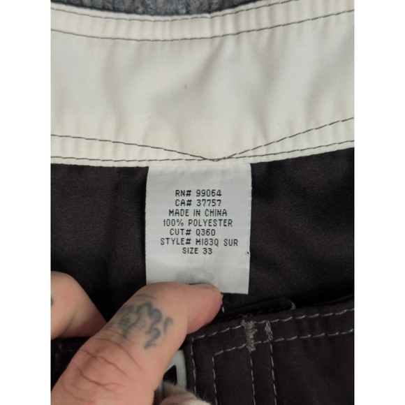 Billabong Graphic Rare Halloween Boardshorts Goth Bat Sz 33 Black Surf Swim Y2K - Picture 6 of 16